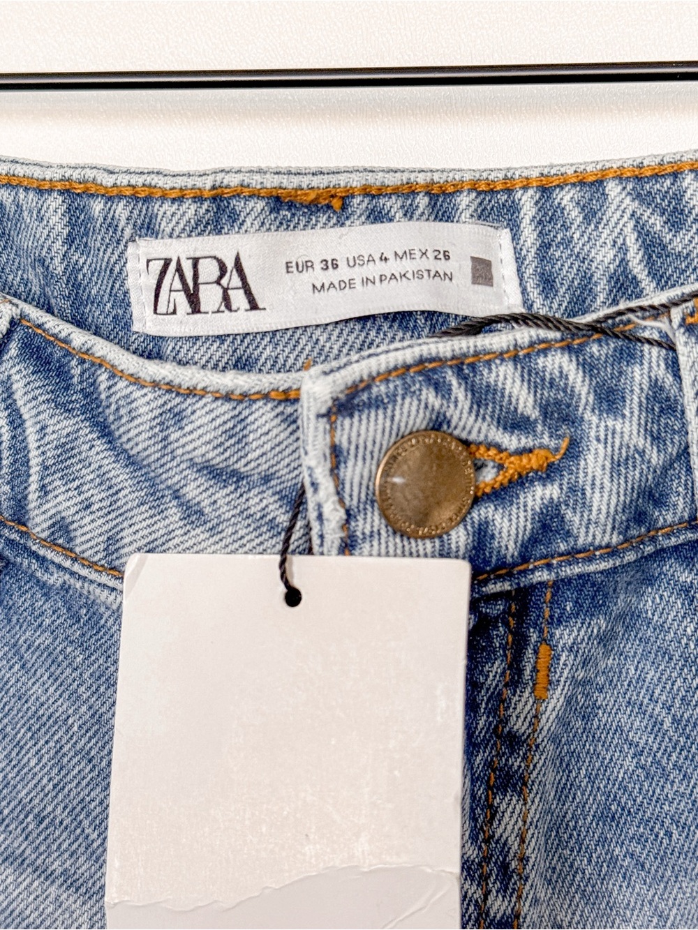 ZARA NEW WOMAN SS23 LIGHT-BLUE Z1975 MOM FIT HIGH-WAIST JEANS 7223/023/163/15 - Picture 3 of 8
